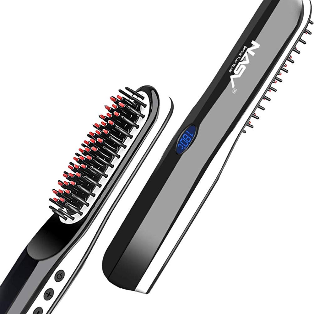 Nasv hair straightening brush sale