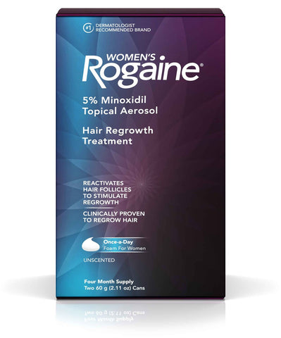 Buy Online High Quality 8.8 Women's Rogaine 5% Hair Regrowth Treatment FOAM - 4 Months Supply 2.11 oz X 2 - Red Moon Bionic Hair Lab
