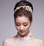 Buy Online High Quality Bridal headband Bridal headpiece ivory Crystal Wedding Hair Accessories 60 - Red Moon Bionic Hair Lab