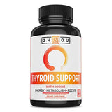 Buy Online High Quality Zhou Nutrition Thyroid Support Complex with Iodine - Energy, Metabolism & Focus Formula - Vegetarian, Soy & Gluten Free (Amazon's Best Seller) . - Red Moon Bionic Hair