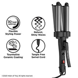 Buy Online High Quality Revlon Long Lasting Waves Perfect Heat Tourmaline Ceramic Coating 3 Barrel Jumbo Waver . - Red Moon Bionic Hair Lab