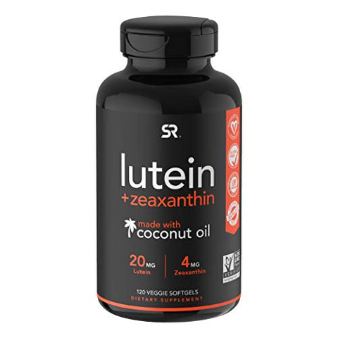 Buy Online High Quality Sport Research - Vegan Lutein + Zeaxanthin with Organic Coconut Oil for Better Absorption - Supports Vision & Eye Health - The ONLY Vegan Certified & Non-GMO Verified 