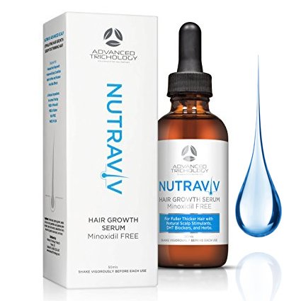 Buy Online High Quality Advanced Trichology -  NutraViv Hair Growth Serum - Thicker Fuller Hair for Men and Women - Guaranteed Results - Red Moon Bionic Hair Lab