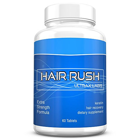 Buy Online High Quality Ultrax Labs Hair Rush | Maxx Hair Growth & Anti Hair Loss Nutrient Solubilized Keratin Vitamin Supplement (Amazon's Best Seller) . - Red Moon Bionic Hair Lab