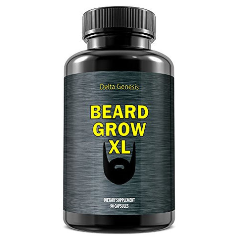 Buy Online High Quality Beard Grow XL - Facial Hair Supplement | Vegan | #1 Mens Hair Growth Vitamins - Red Moon Bionic Hair Lab