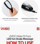Buy Online High Quality VIVIDO  BE-106 Black - NEW LED+Ion Anti-Hair Loss - 4 in 1 Vibration Scalp Massage Comb - Red Moon Bionic Hair Lab