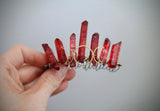 Buy Online High Quality Blood Moon - Magical triple moon | bloody red crystal | mini crown | Head Band | Head Piece - Red Moon Bionic Hair Lab