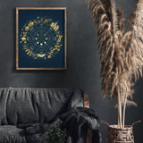Buy Online High Quality Wheel of the year, Wicca poster print, Moon phases, Witch, Astrology illustration, Celestial wall art, Magick décor, Seasons, Navy, Gold - Red Moon Bionic Hair Lab