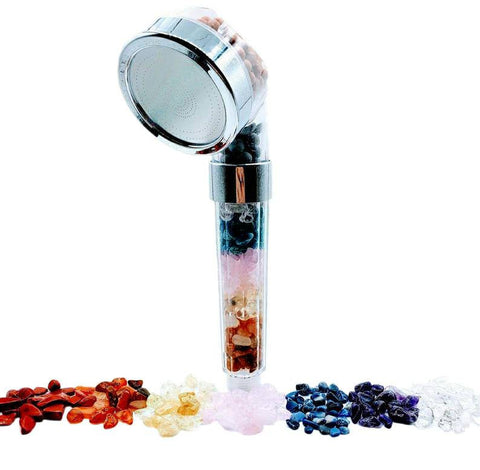 Buy Online High Quality CHAKRA CRYSTAL SHOWER - Natural Crystals - High Pressure - Purification - Mineralization - Ph balance - Gift with purchase - Red Moon Bionic Hair Lab