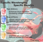 Buy Online High Quality TherapyRed PBM Red Light Therapy Mask with 7 Colors for Anti Aging, Skin Firming, Acne Reduction and Rejuvenation - Red Moon Bionic Hair Lab