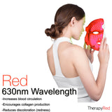 Buy Online High Quality TherapyRed PBM Red Light Therapy Mask with 7 Colors for Anti Aging, Skin Firming, Acne Reduction and Rejuvenation - Red Moon Bionic Hair Lab