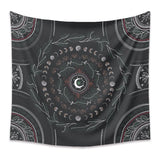 Buy Online High Quality Black and White Moon Phase Tapestry Divination | Astro Tapestry Blanket Wall Art - Red Moon Bionic Hair Lab