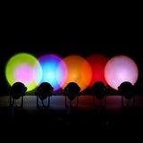 Buy Online High Quality Rainbow Sunset Projector, Atmosphere Night Light, Rainbow Wall Projection Lights, Zen & Meditation - Red Moon Bionic Hair Lab