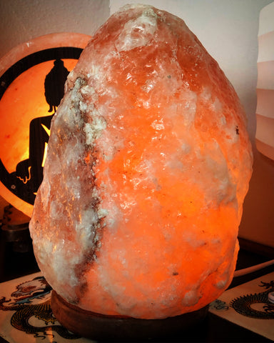 Buy Online High Quality Large Himalayan Salt Lamp | Meditation Lamp | Relaxation Salt Lamp - Red Moon Bionic Hair Lab