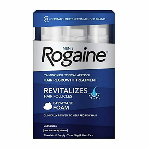 Buy Online High Quality 8.8 Rogaine Mens Regrowth Foam 5% Unscented FOAM (3 Month Supply) - Red Moon Bionic Hair Lab
