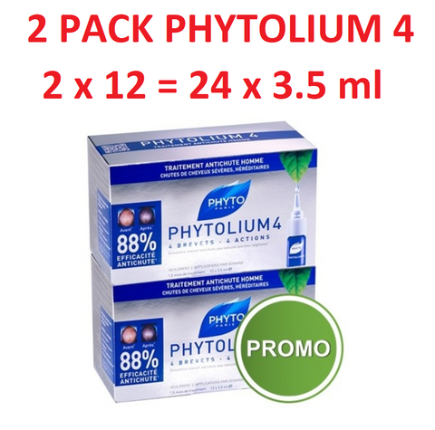 Buy Online High Quality 1.1 PHYTO - Phytolium 4 Anti-Hair Loss Treatment (2-Pack) 12 x 3.5 ml - Red Moon Bionic Hair Lab