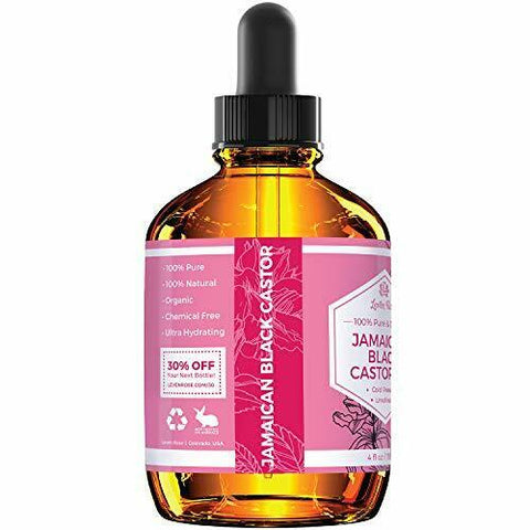 Buy Online High Quality Jamaican Black Castor Seed Oil by Leven Rose, 100% Natural & Pure Organic Serum for Hair, Hot Oil Treatment, and Skin Healing for Treating Eczema, Psoriasis, Acne, Bur