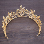 Buy Online High Quality Hot Sale Baroque Style Gold Crystal Tiaras and Crown Wedding Hair Jewelry Access - Red Moon Bionic Hair Lab